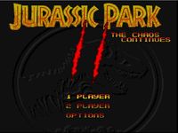 une photo d'Ã©cran de Jurassic Park Part 2 - The Chaos Continues sur Nintendo Super Nes